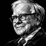 ウォーレン・バフェットのポリゴン風イラスト